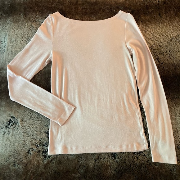 GAP Modern Boatneck T-Shirt Long Sleeve (S) Ballet Pink - Picture 5 of 11